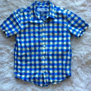 5/$25 button down check plaid s/s polo boys S
